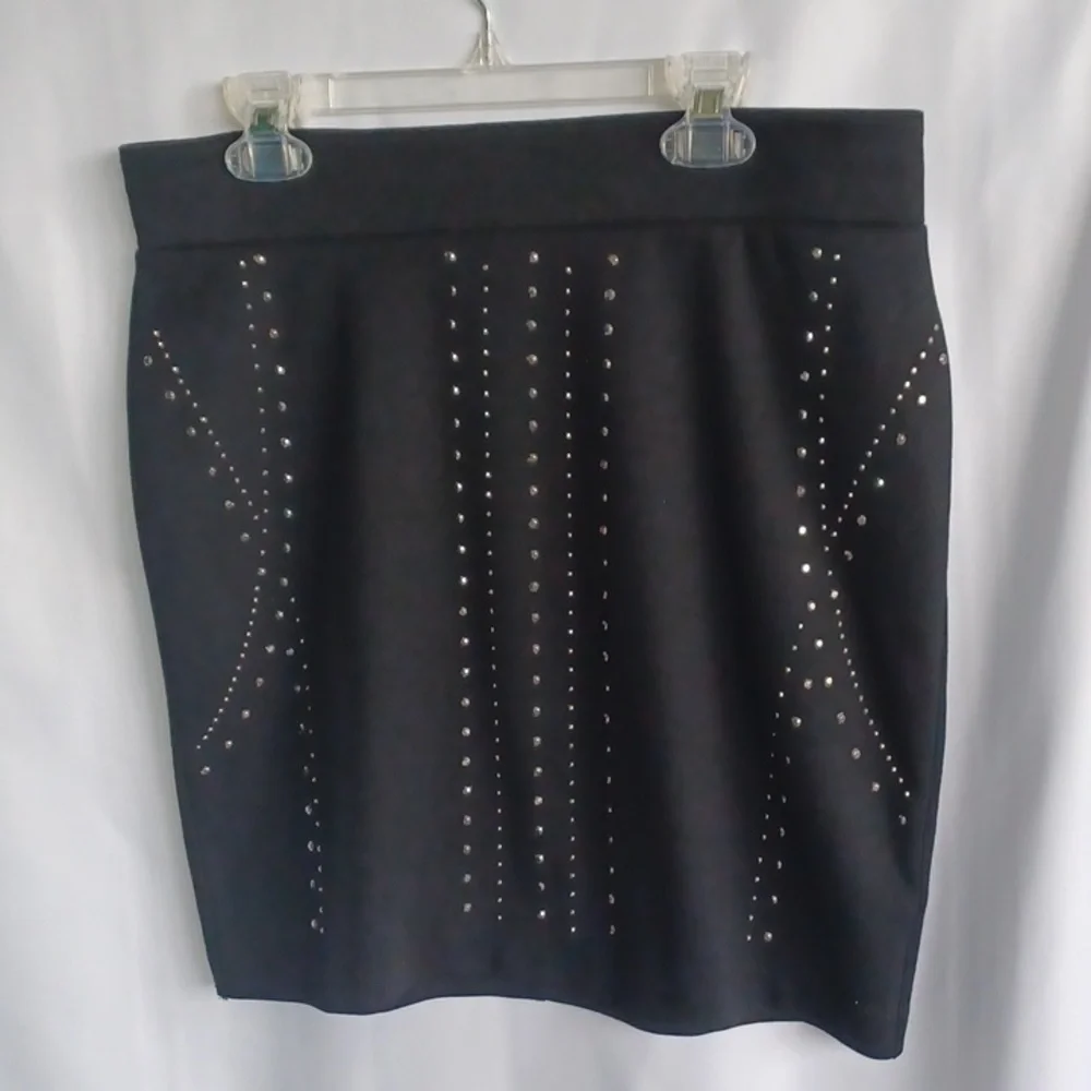 Rock & Republic Mini Skirt Studded Black Party Cocktail Clubbing Size 4